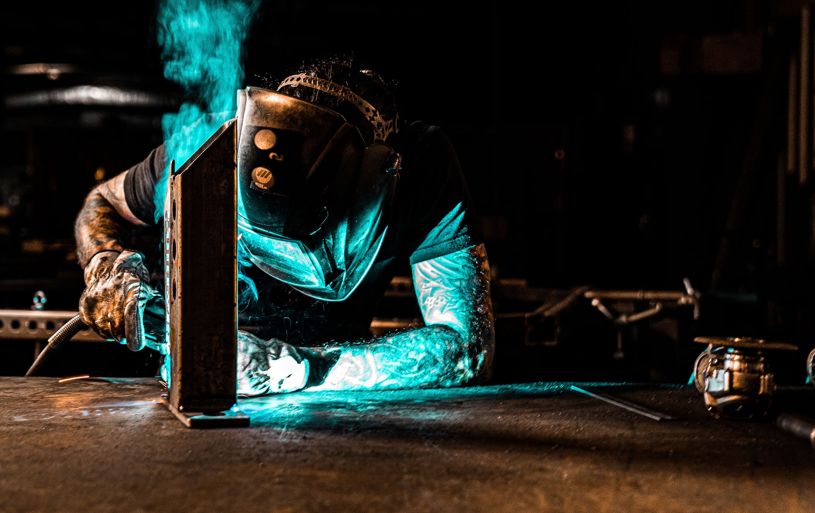 Man welding