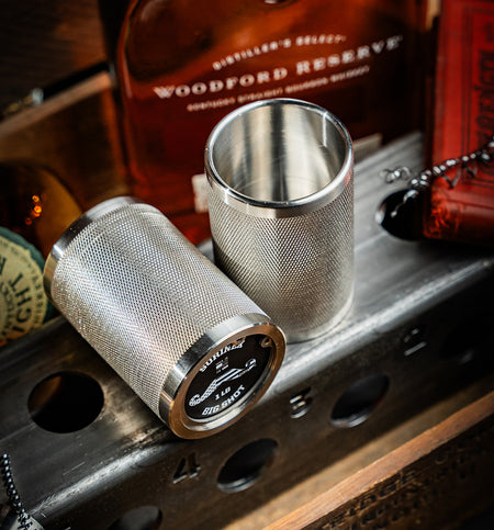 The BIG SHOT - Pair of Knurled 1LB Shot Glasses